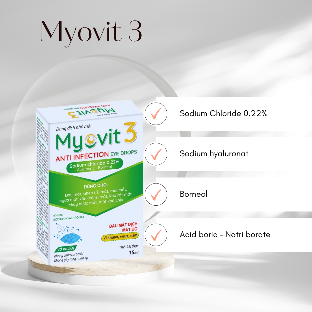 Dung dịch nhỏ mắt Myovit 3