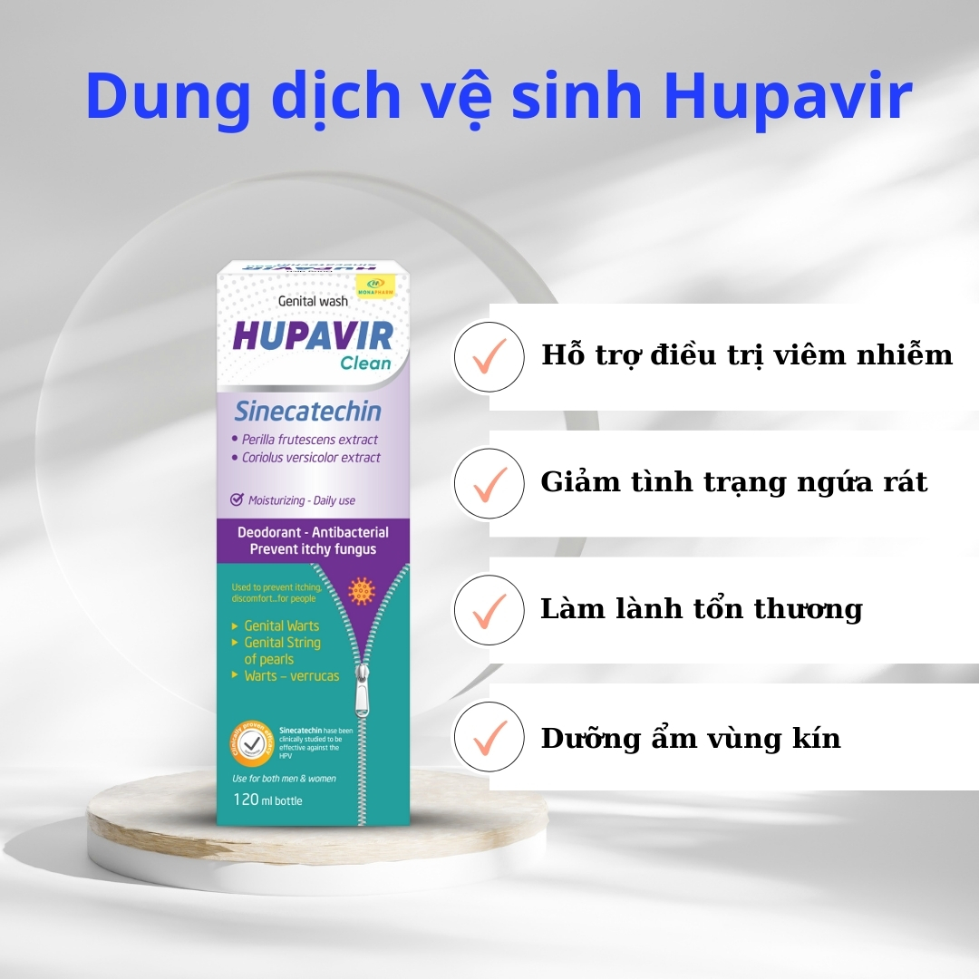 Dung dịch vệ sinh Hupavir Sinecatechin